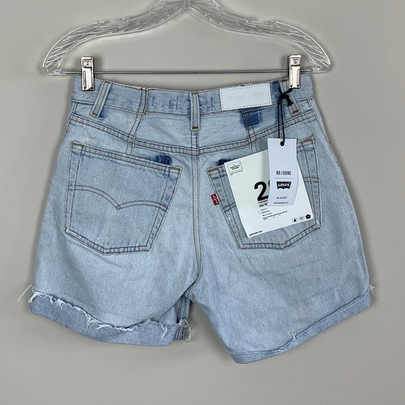 RE/DONE x Levi's | NWT 90's denim shorts light wash 26 - Picture 6 of 10